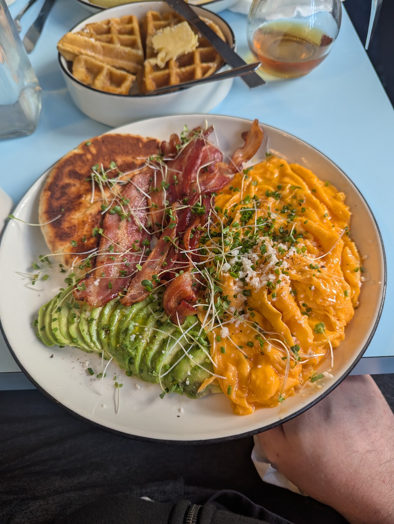 We finally managed to get into a local brunch spot Baby Blues Luncheonette. It was so good! Here is my bacon and eggs.