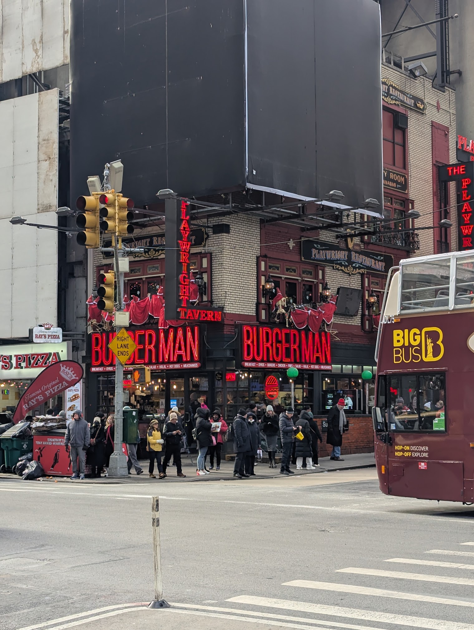 We headed to Midtown Manhattan and saw BURGER MAN