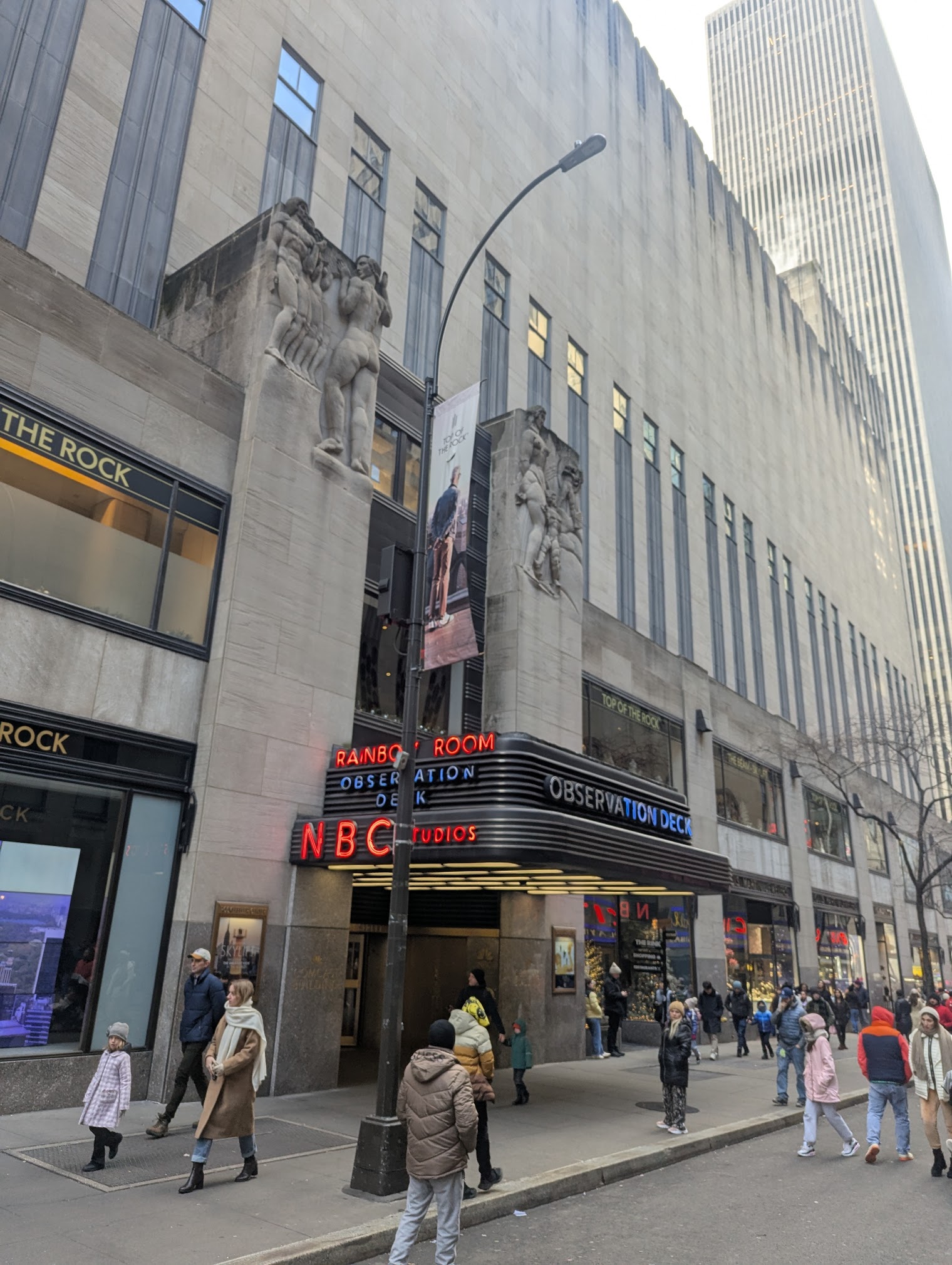 We walked by 30 Rock, Jen and I love that show
