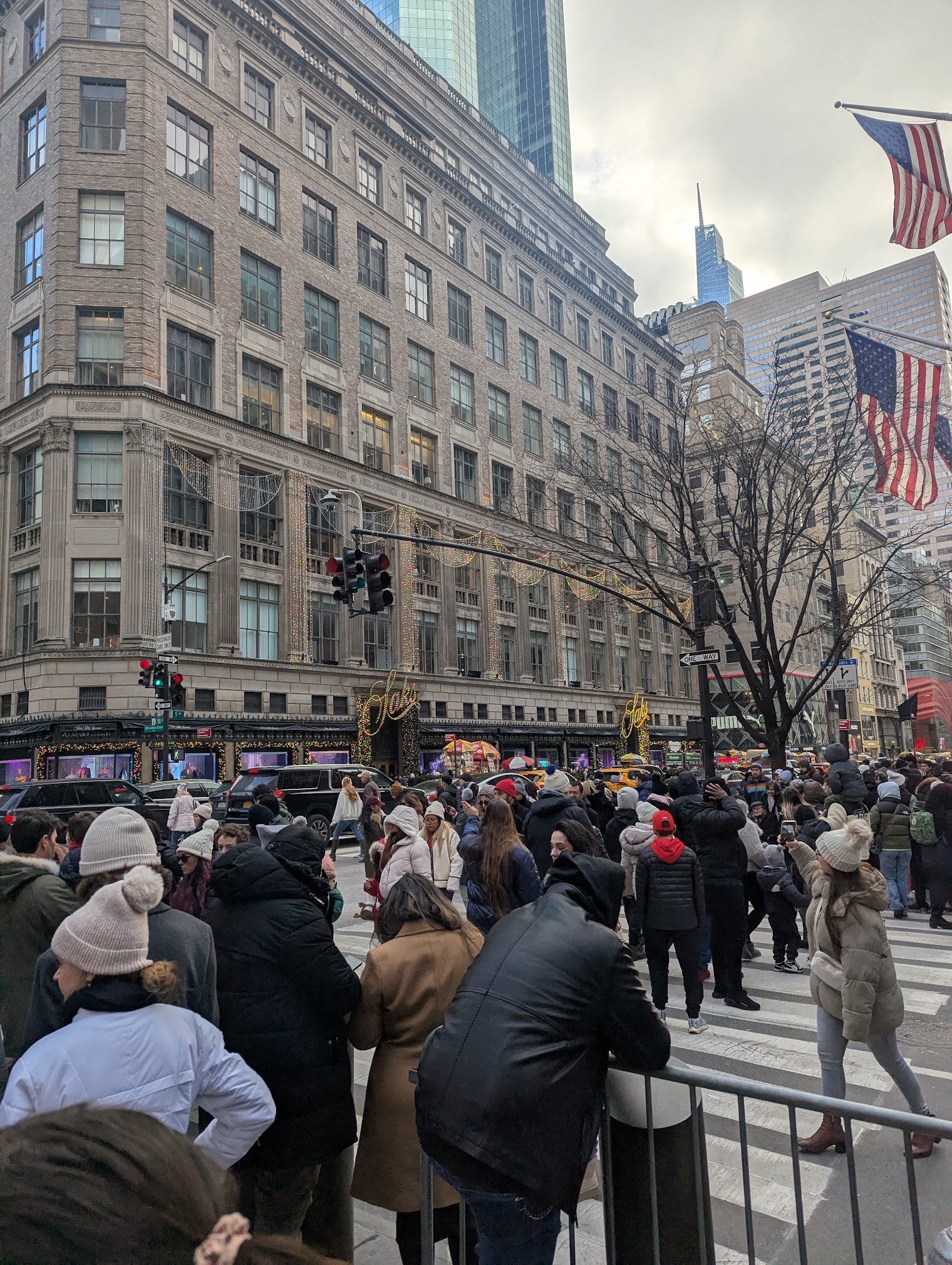 The streets were crowded
