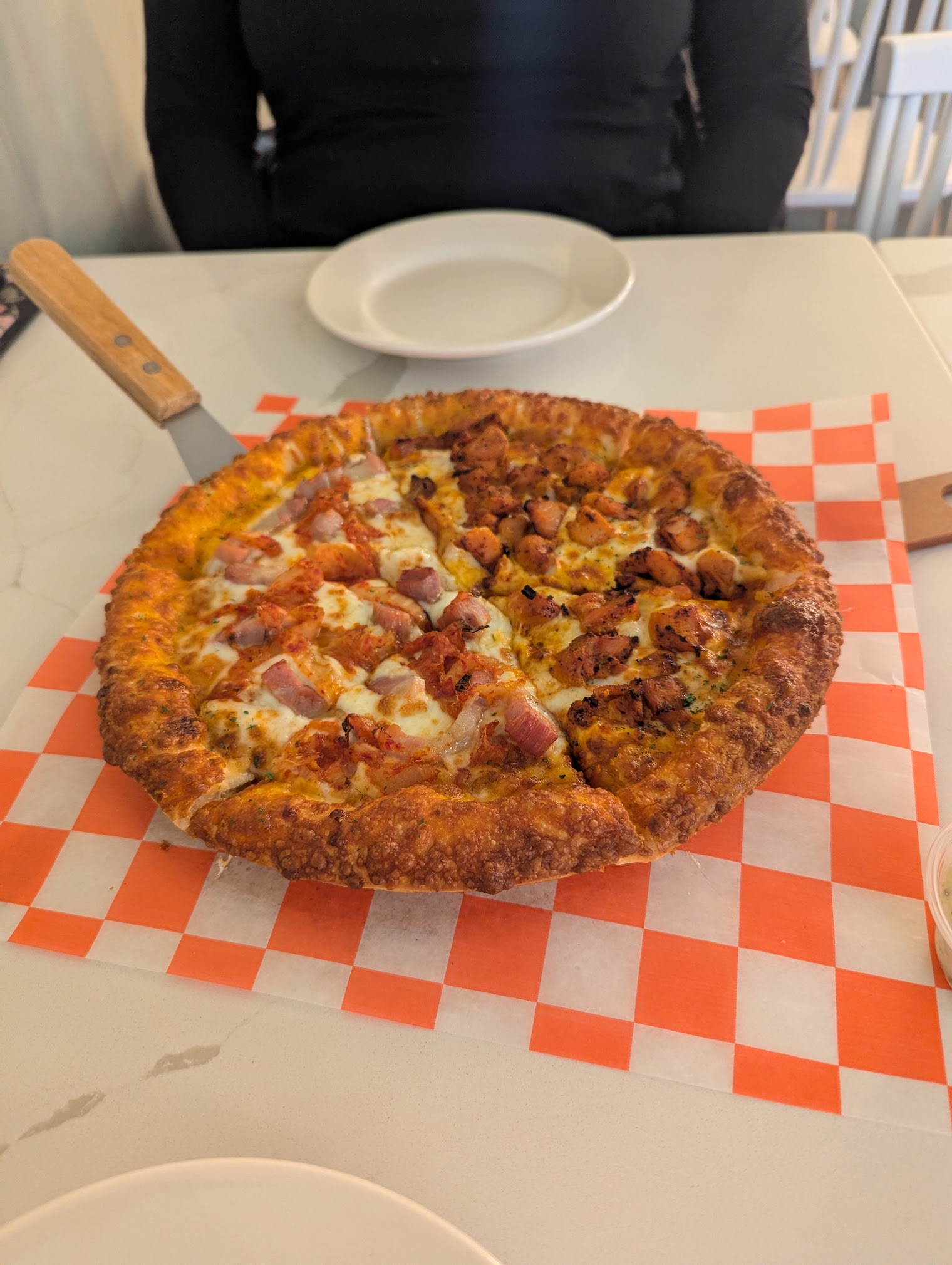 On the way home we stopped off 1st Ave for some Korean pizza