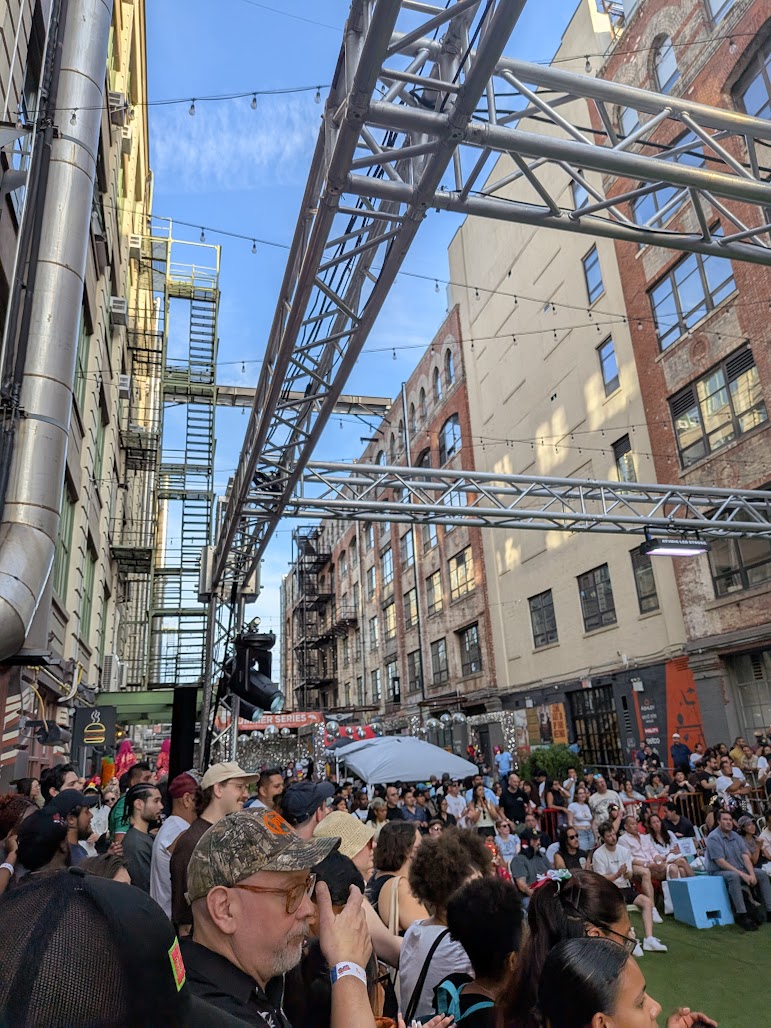 The crowd. There were a ton of people there!