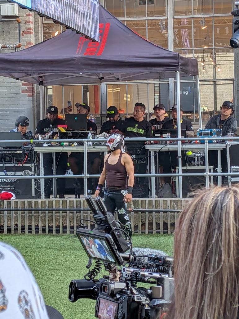 One of the wrestlers for the main fight. He was the good guy wrestler.