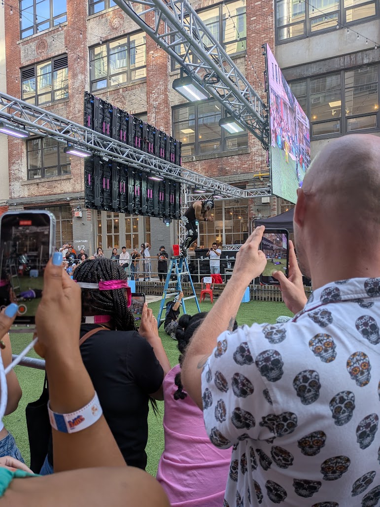 Of course there was a ladder in the match! It was very exciting.