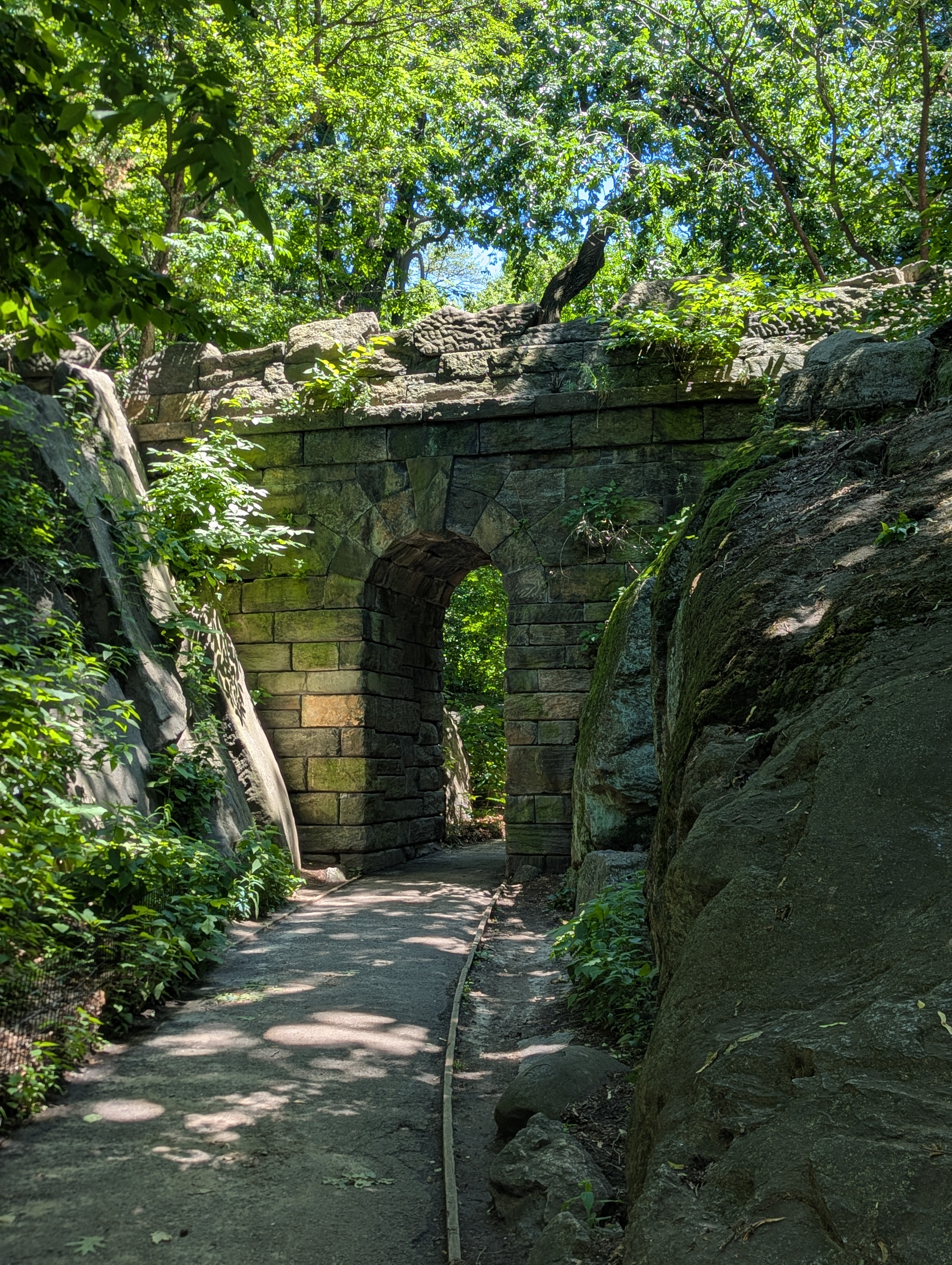 The narrowest archway in the park. Jake got a really great picture of it!