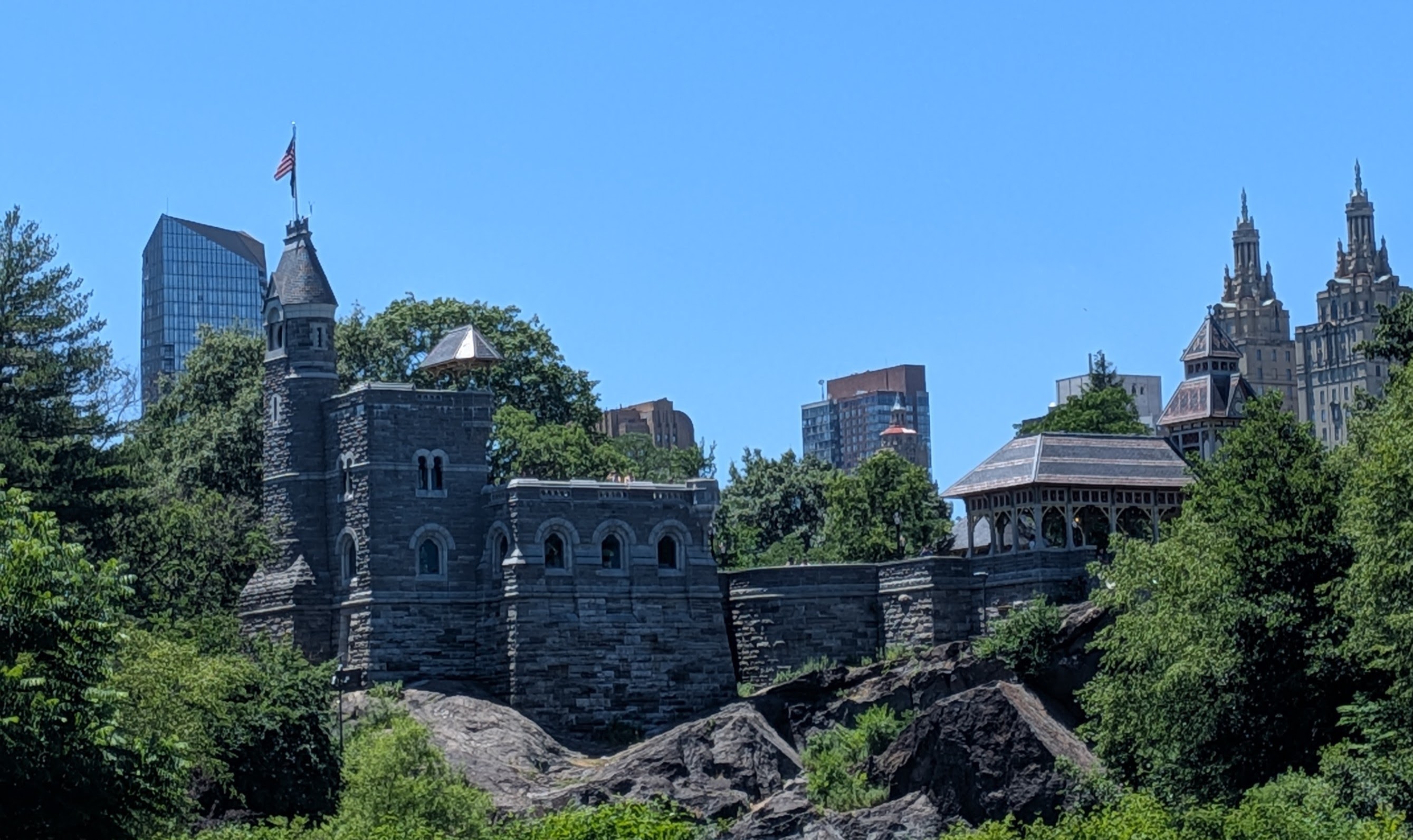Belvedere Castle from afar.