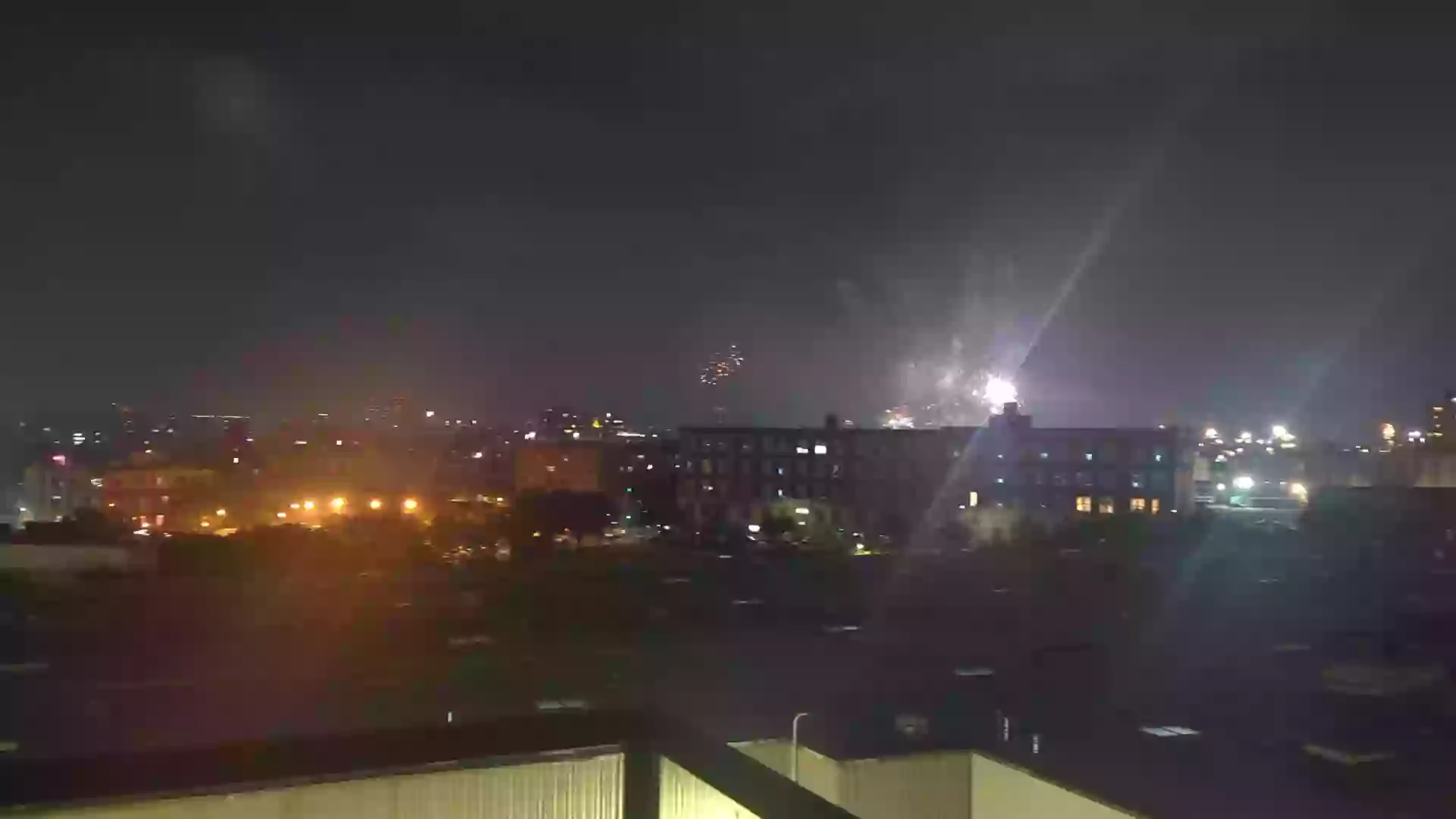 From other parts of the roof you could see locals were setting off fireworks as well.