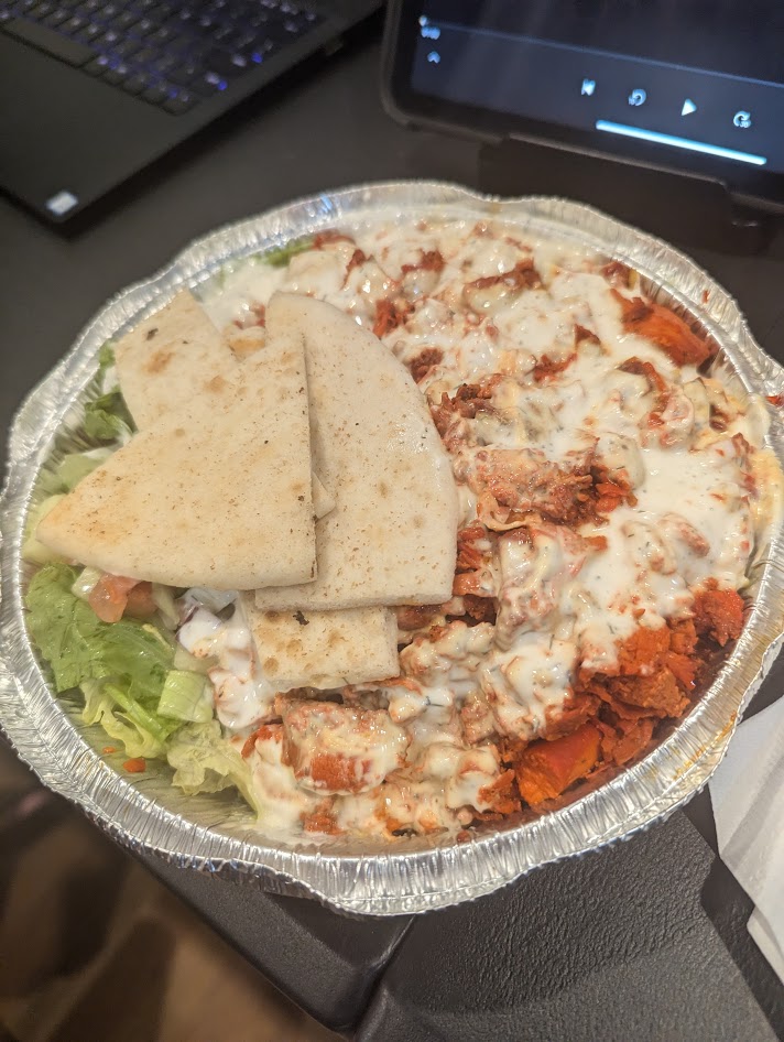 We had to get some late night halal food.