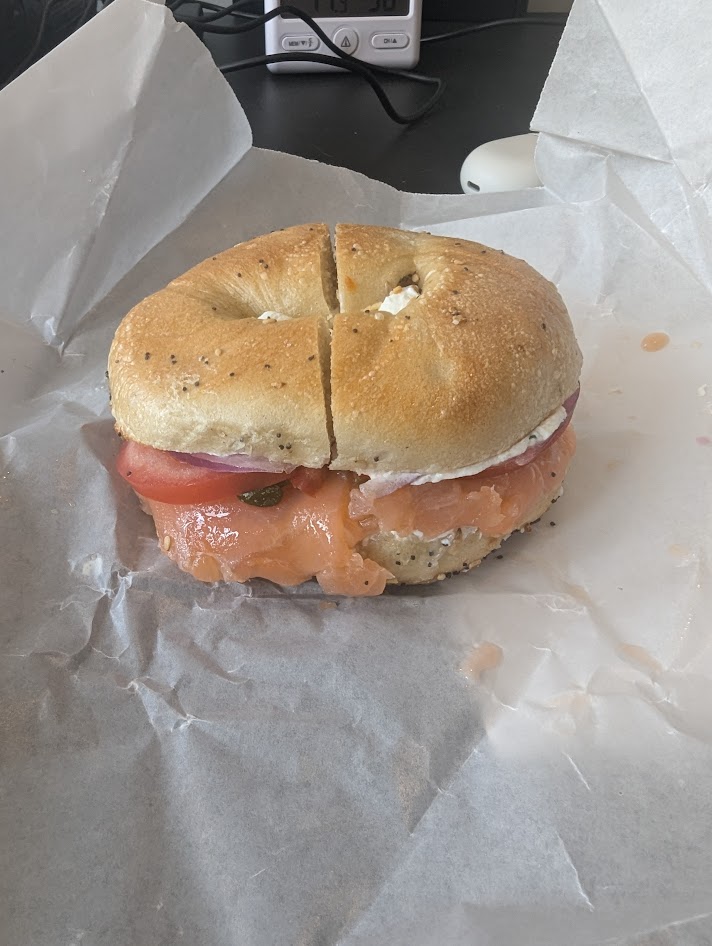 My favorite lox bagel spot so far, simply nova.
