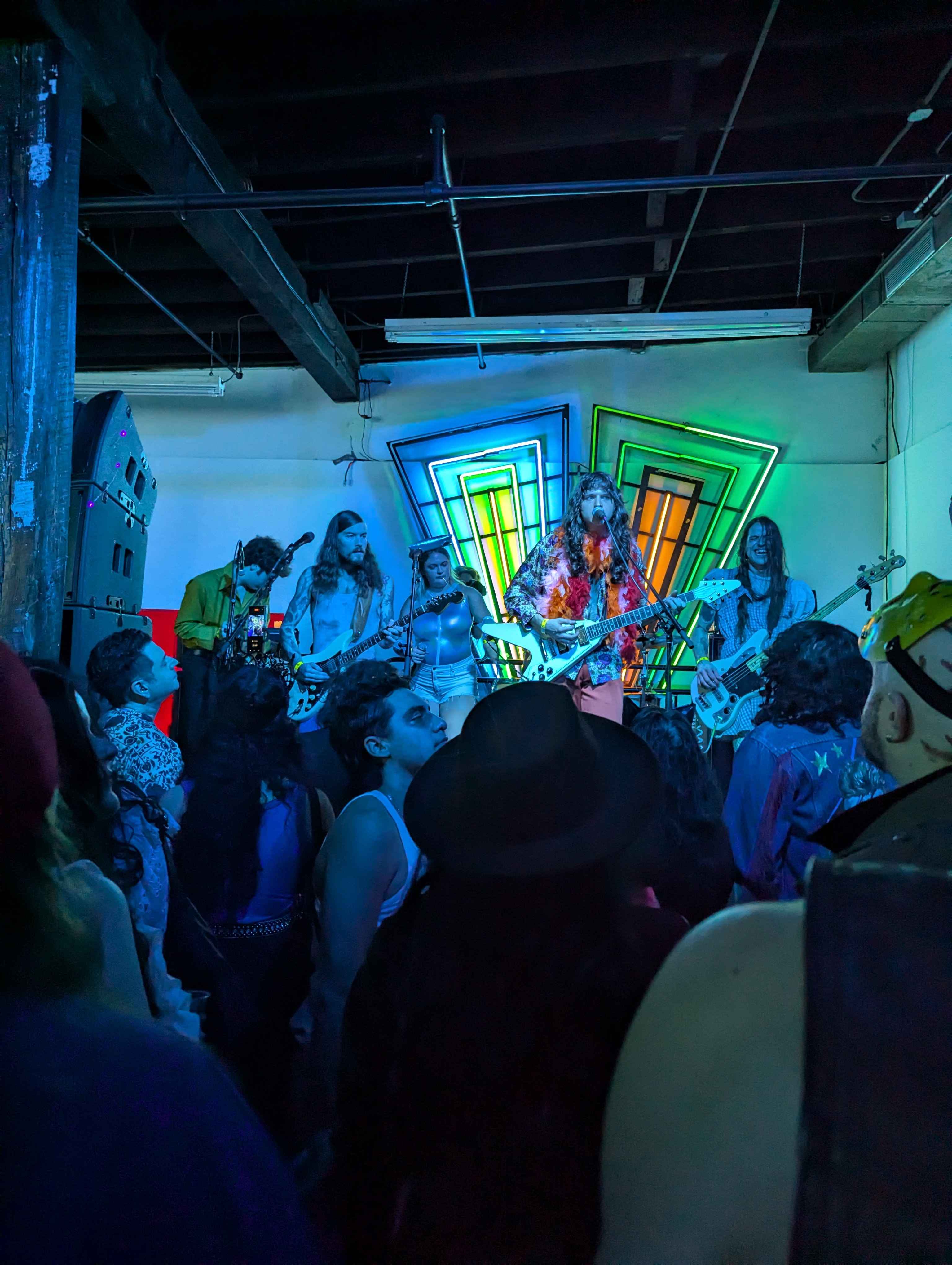 The band Certain Death. You can't see the drummer, but he has a fun shark costume on.