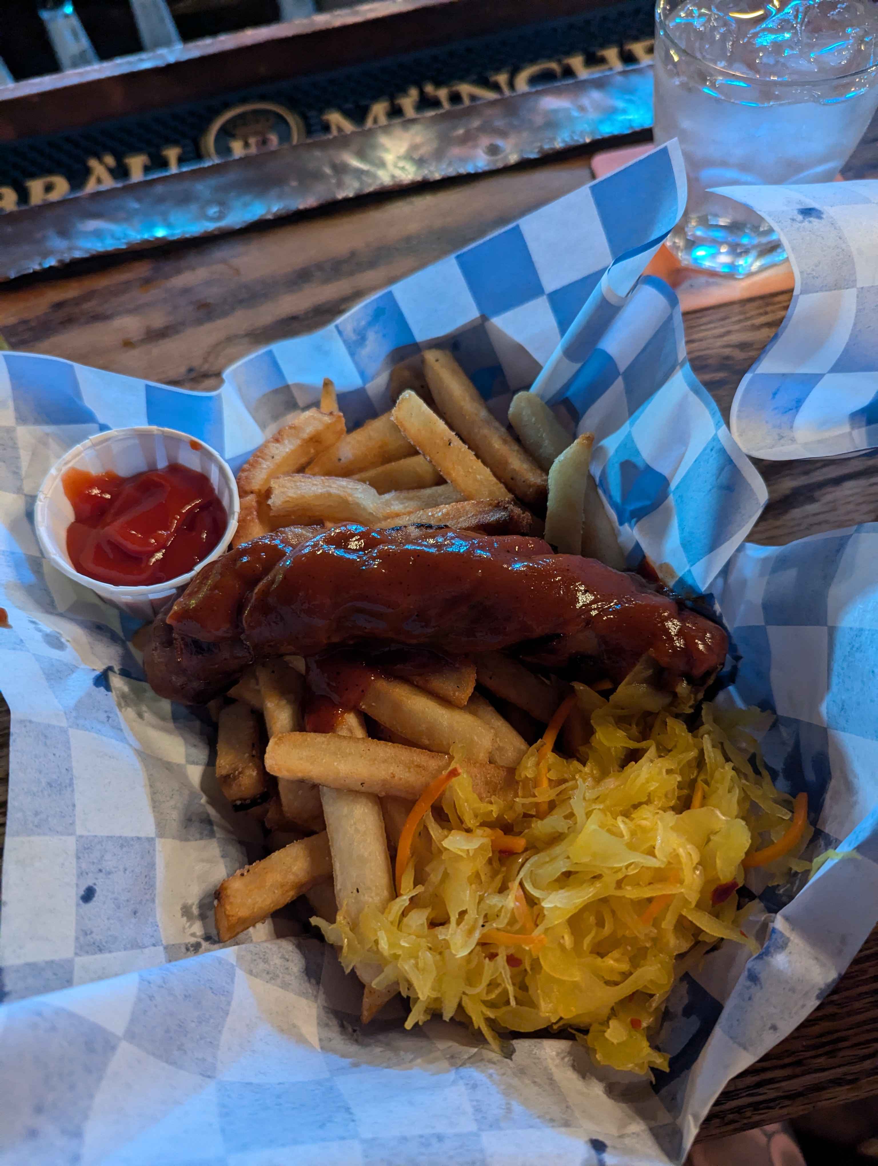 We had dinner at a german restaurant called Radegast. The sauerkraut was awesome!