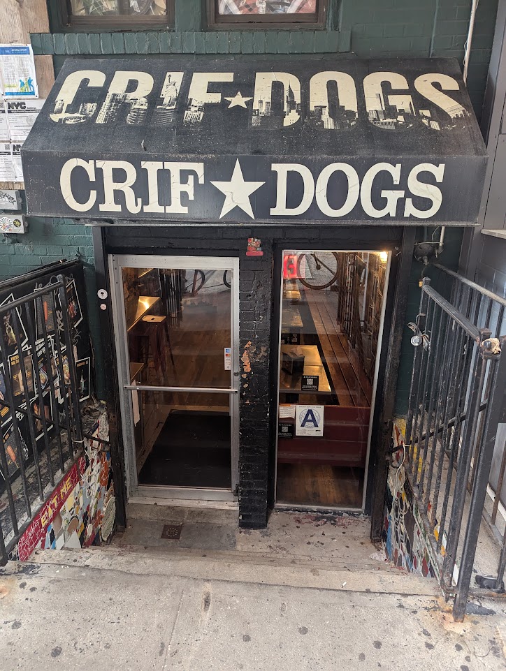 Crif Dogs in the east village.