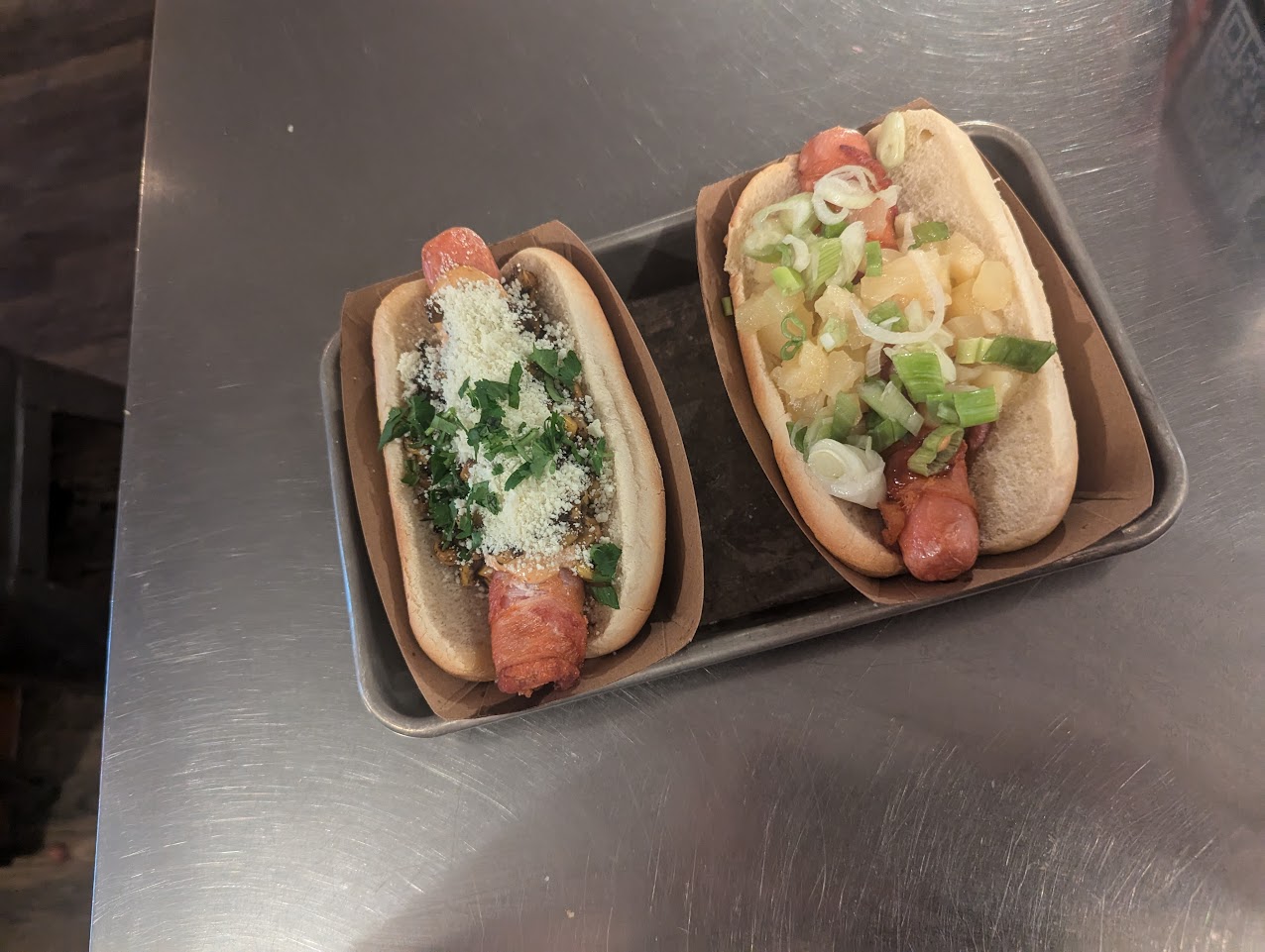 Their dogs come wrapped in bacon.
