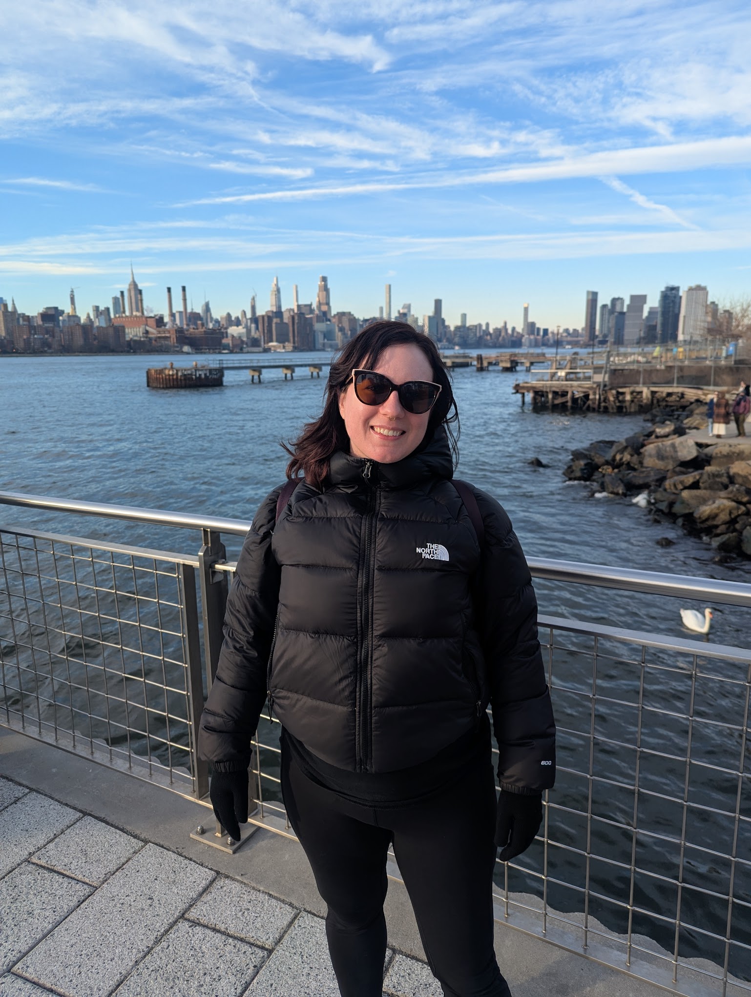 Jen looking good at Domino Park.