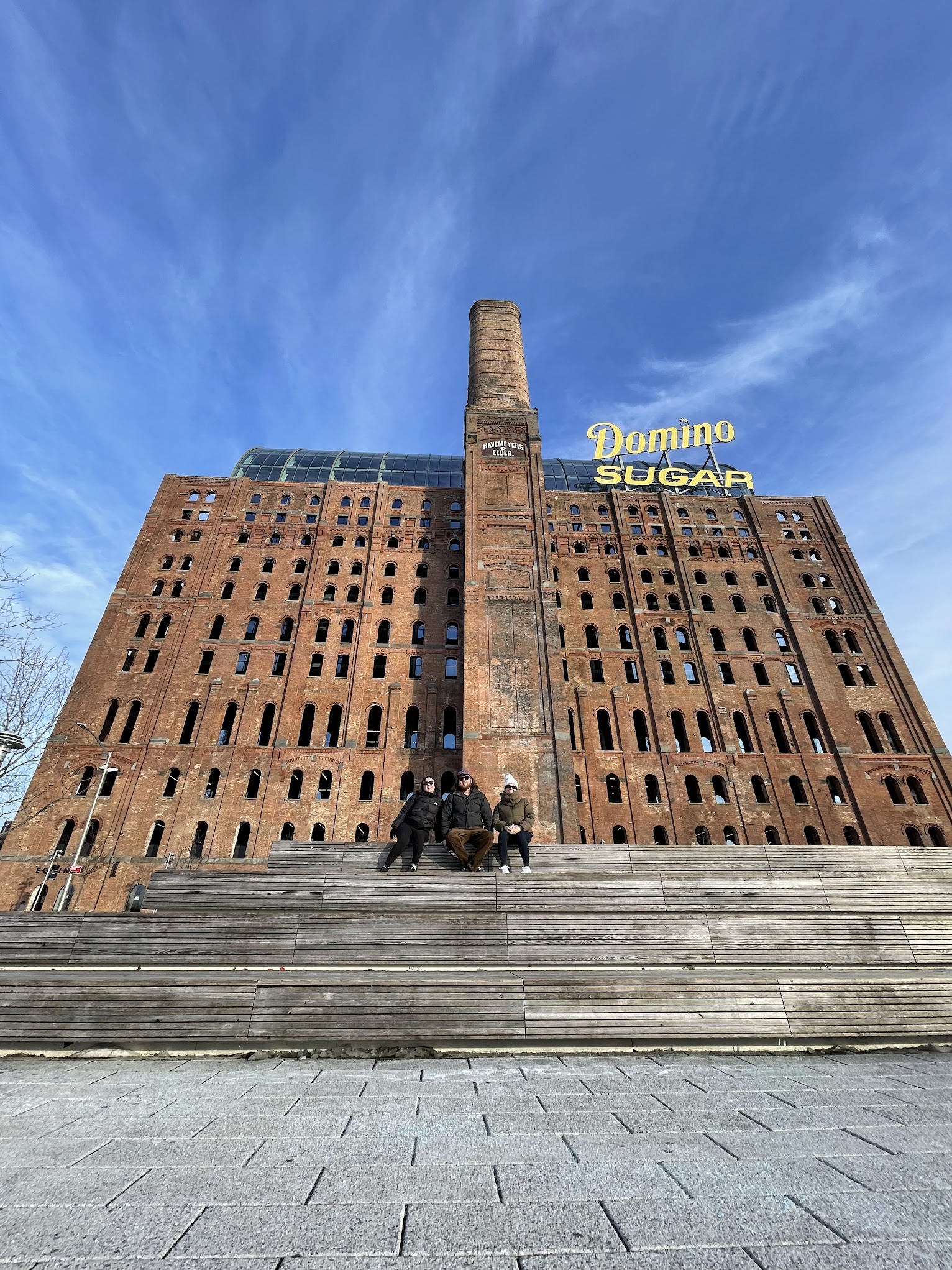 Here we are in front of the old Domino Sugar Factory.