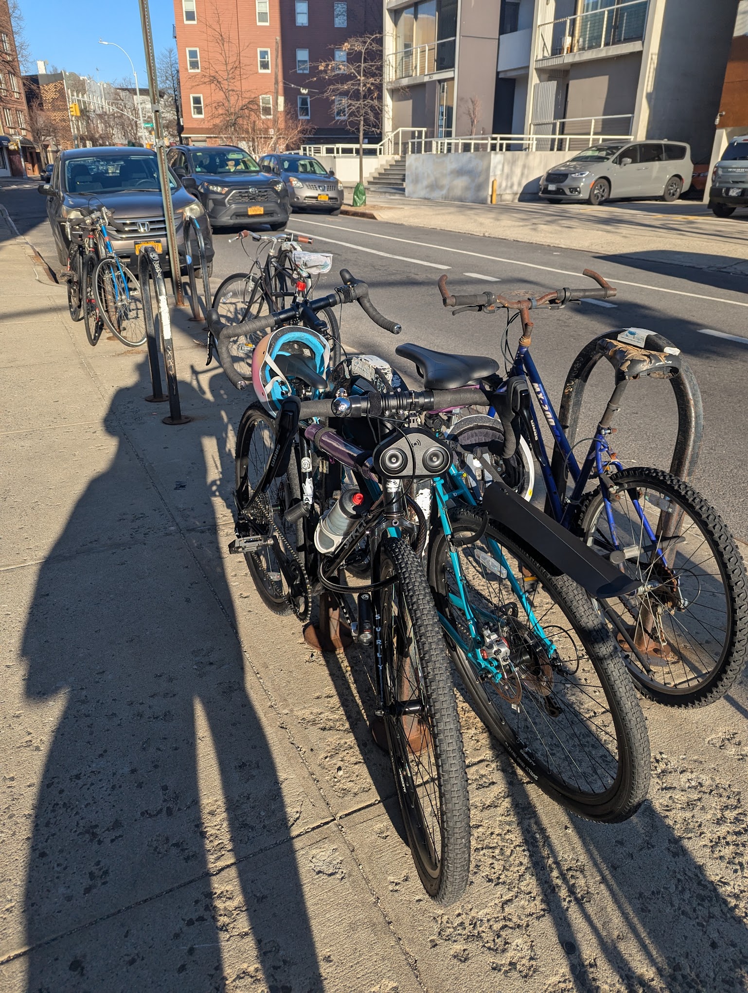 We finally got a warm day so we rode our bikes to dinner in Greenpoint