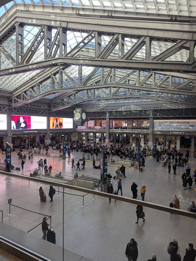 A view of Penn Station,