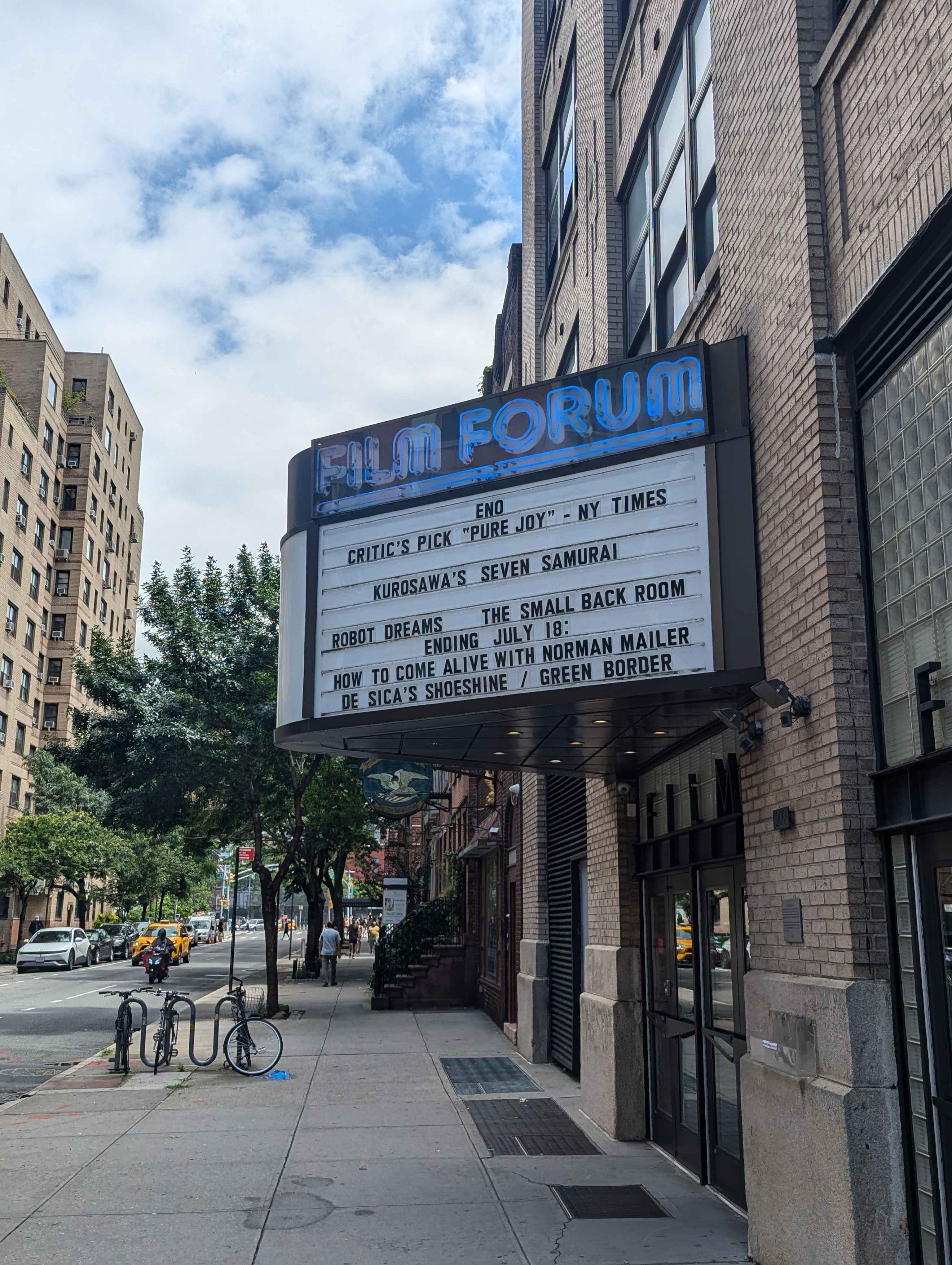 This is the movie theater we saw The Seven Samurai at.