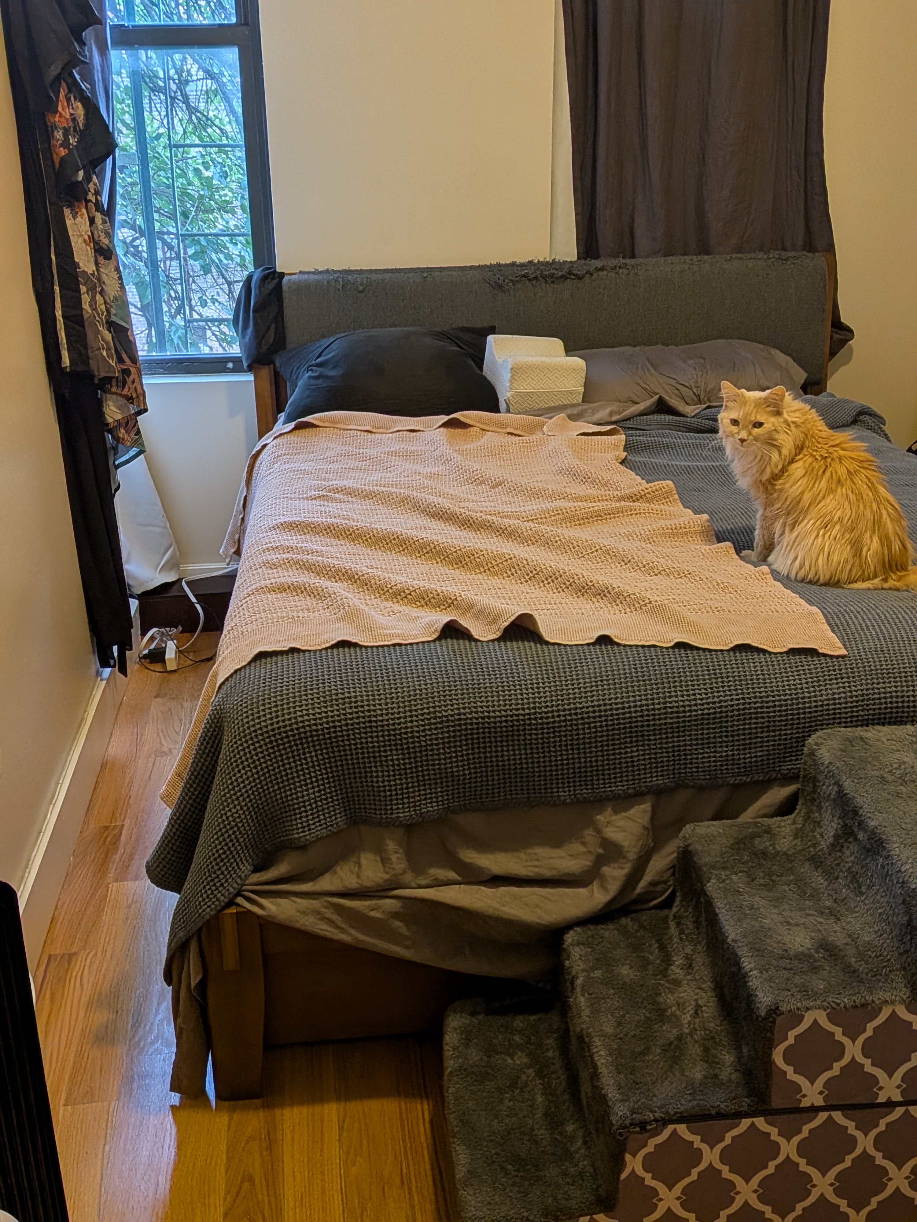 Our bedroom. It looks small but it's bigger than the old one. There's more room that you can't see in the pic
