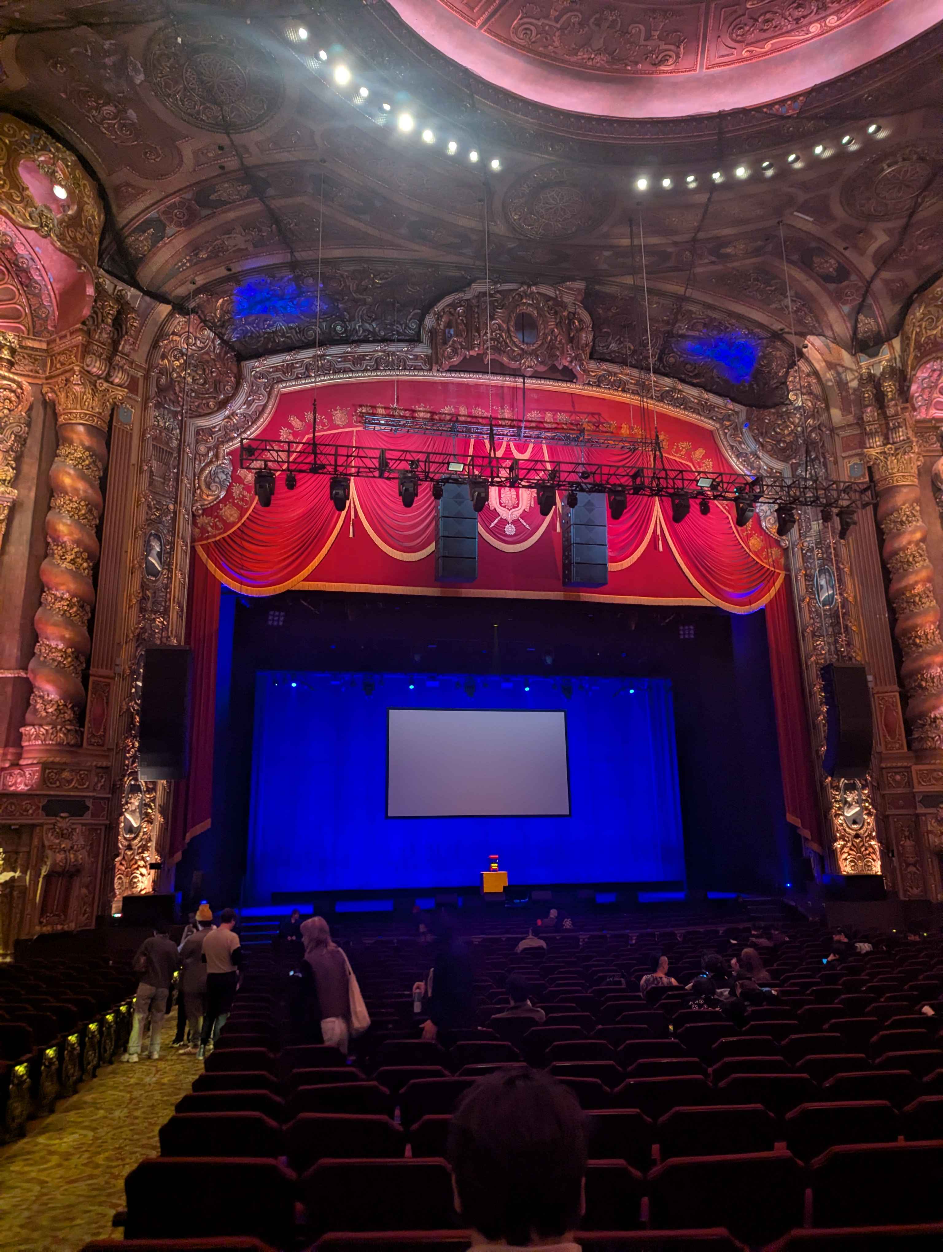 The stage before the show started