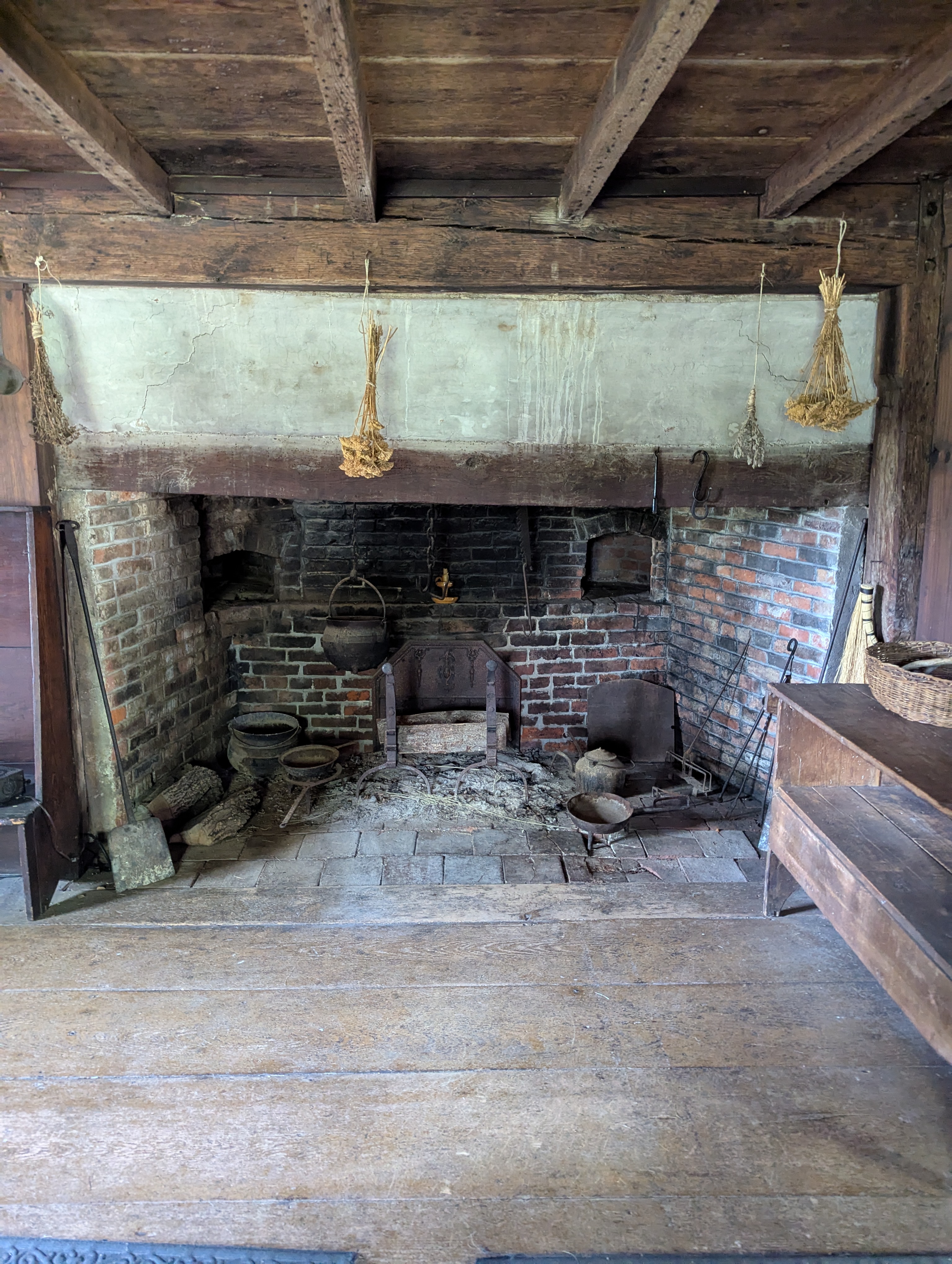 One of the fireplaces in the original Nurse home.