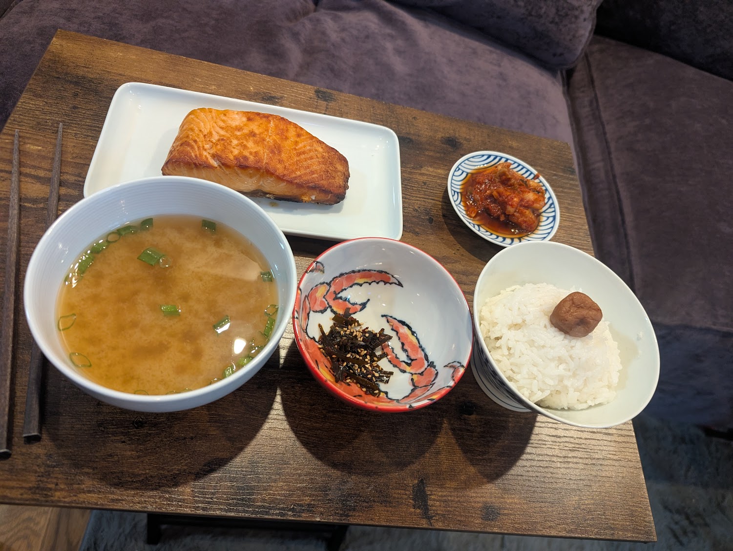 Japanese style breakfast Jen and I made.