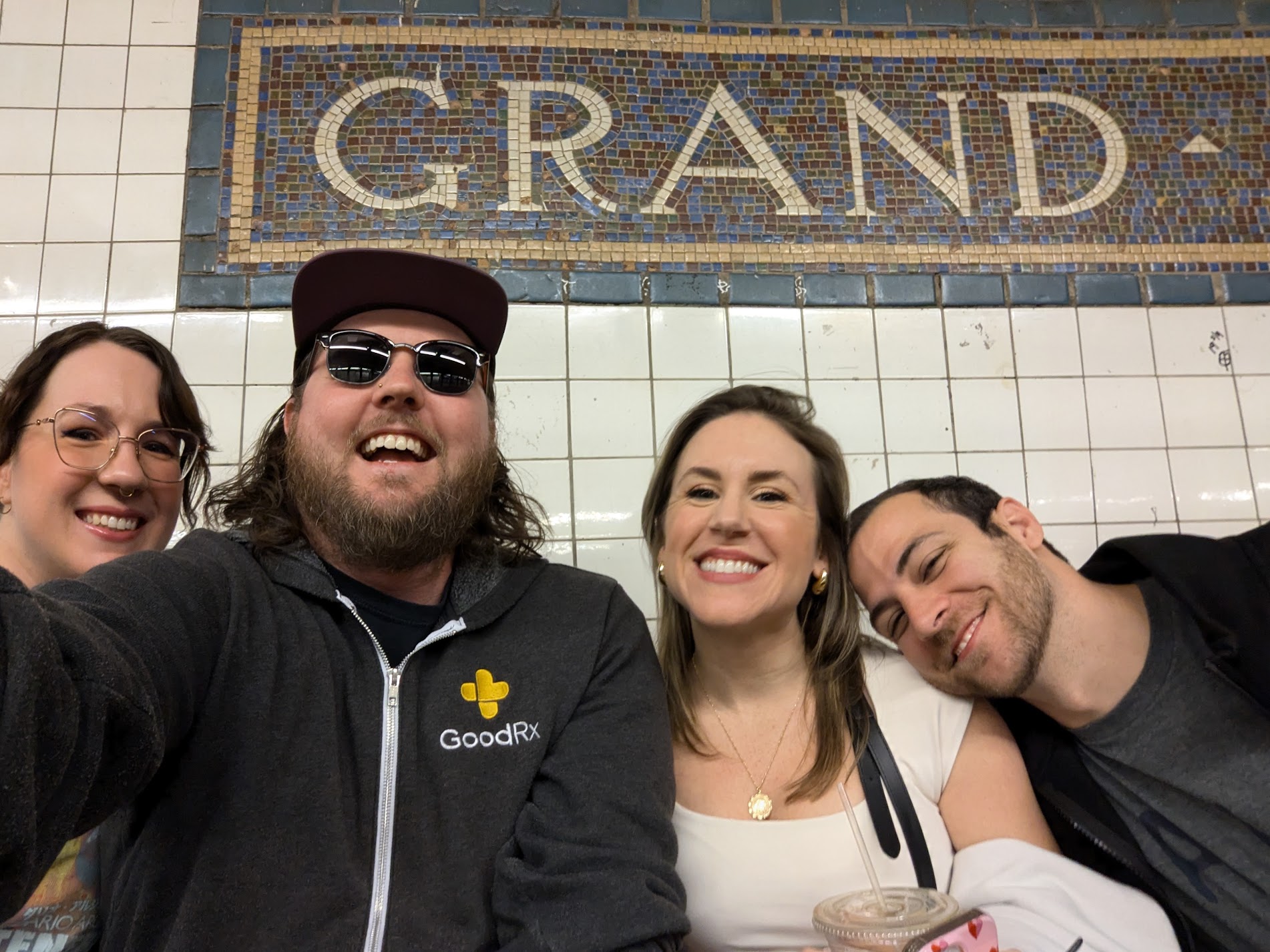 Here we are with Natalie and Gordon at our home subway stop