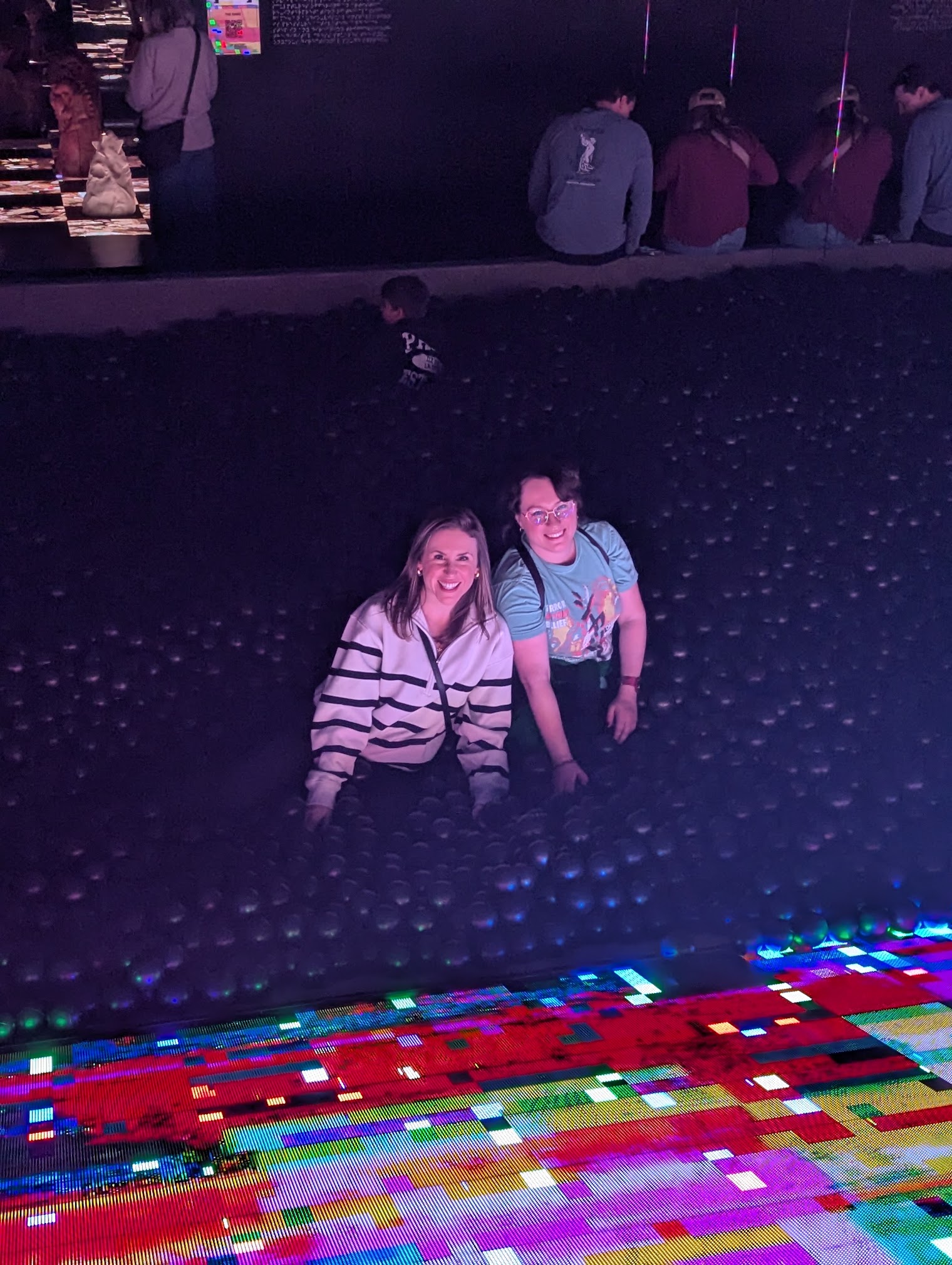 Jen and Nat in the ball pit. I took one of the balls home with me 🤫